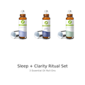 Sleep Ritual Set bundle – Sleep Tight, Clear Intuition, and Tension Relief essential oil roll-on blends for relaxation and sleep support